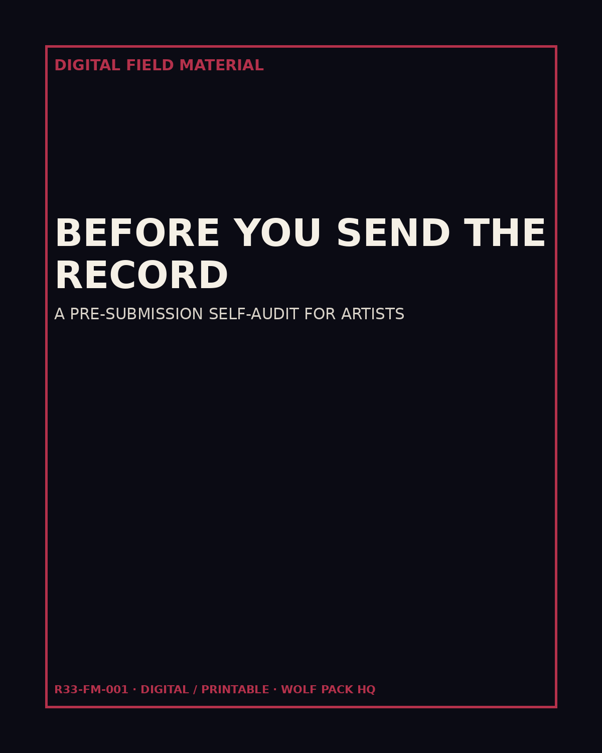 Before You Send the Record cover