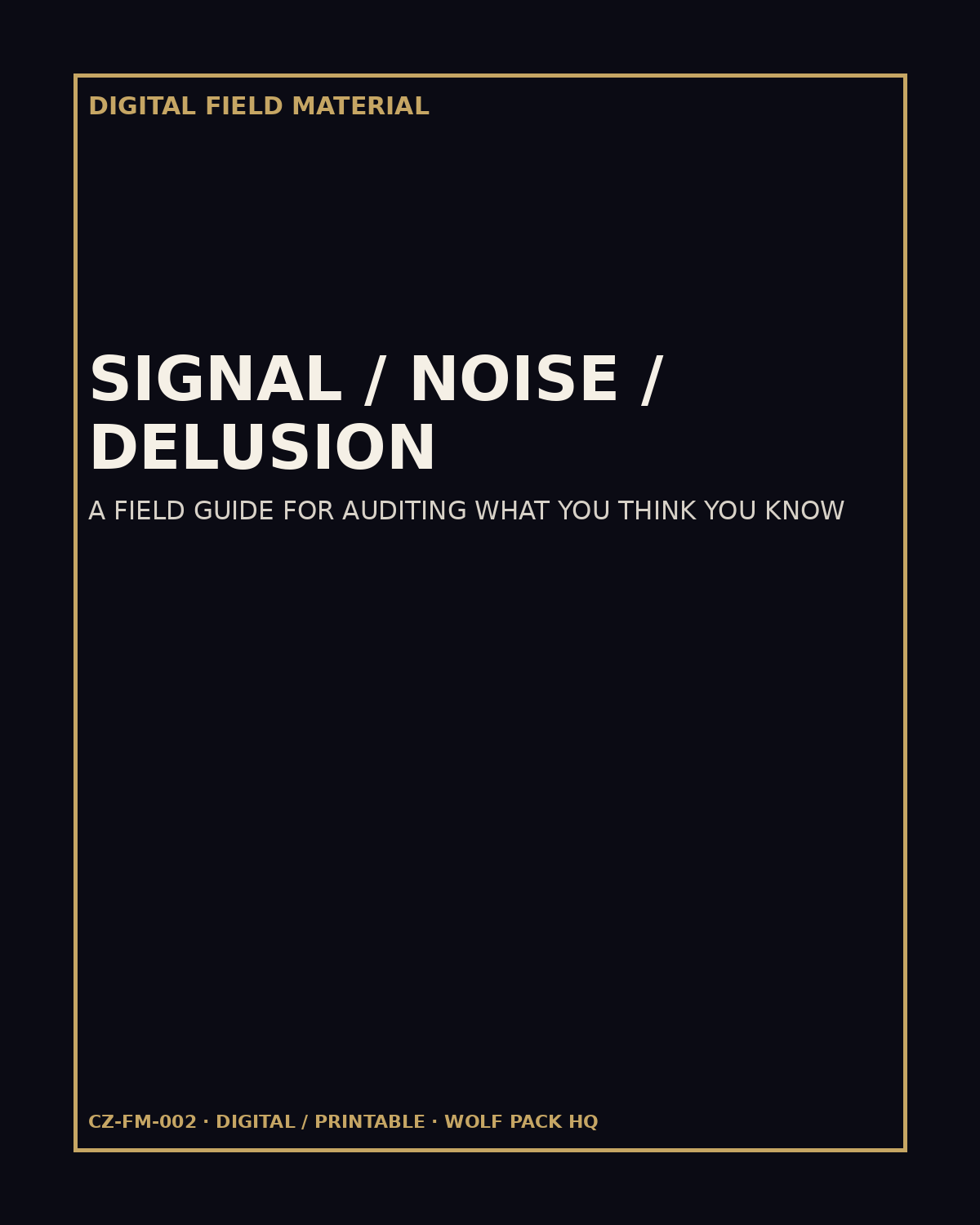 Signal / Noise / Delusion cover